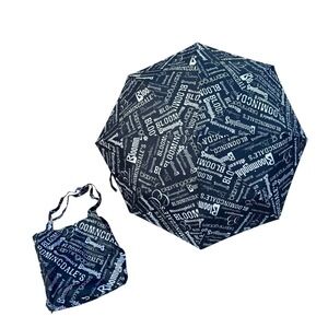 Bloomingdales Umbrella with Convertible Tote Bag Logo Print Zip Pouch Travel Set